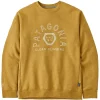 PATAGONIA CLEAN CLIMB HEX UPRISAL CREW SWEATSHIRT CABIN GOLD 23 en promotion 10