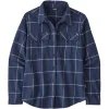 PATAGONIA W’S L/S ORGANIC COTTON MW FJORD FLANNEL SHIRT WOODLAND: NEW NAVY 23 soldes officiel 20