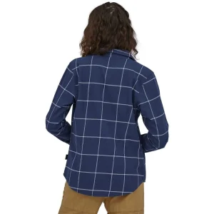 PATAGONIA W’S L/S ORGANIC COTTON MW FJORD FLANNEL SHIRT WOODLAND: NEW NAVY 23 soldes officiel 9