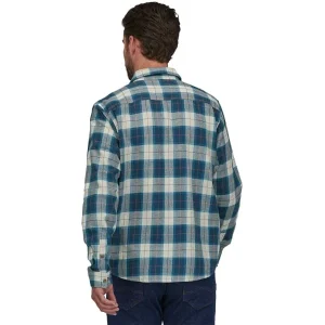 PATAGONIA M’S L/S COTTON IN CONVERSION LW FJORD FLANNEL SHIRT BEACH PLAID: TIDEPOOL BLUE 23 luxe soldes 9
