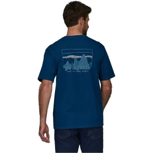 PATAGONIA M’S ’73 SKYLINE ORGANIC T-SHIRT LAGOM BLUE 23 Authentic Original licence 12